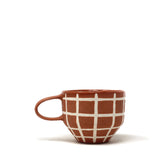 Matte Grid Mug: Rust