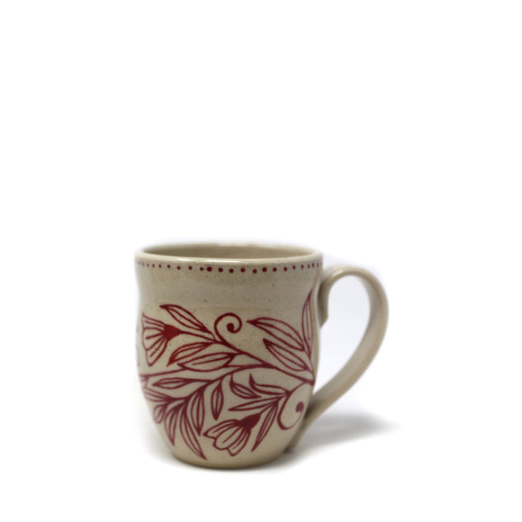 Red Botanical Mug