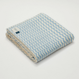 Recycled Cotton Blanket: Powder Blue Swell