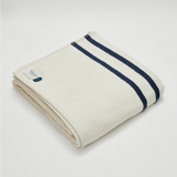 Recycled Cotton Blanket: Navy Stripe
