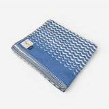 Recycled Cotton Blanket: Blue Swell
