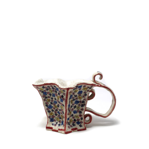 Ruffle Edged Floral Mug