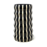 Vase: Black Accordion