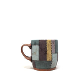 Blue / Purple / Yellow Patchwork Mug