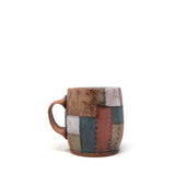 Peach / Teal Patchwork Mug