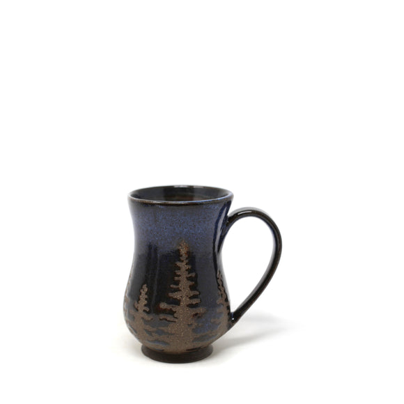 Dark Blue Tree Mug
