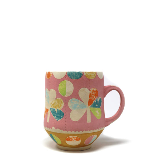 Pink Patchwork Clover Mug