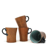 Mug: Orange w. Blue Handle