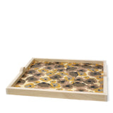 Square Tray: Taupe Poppy