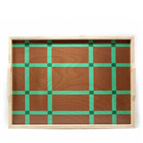 Serving Tray: Brown Grid